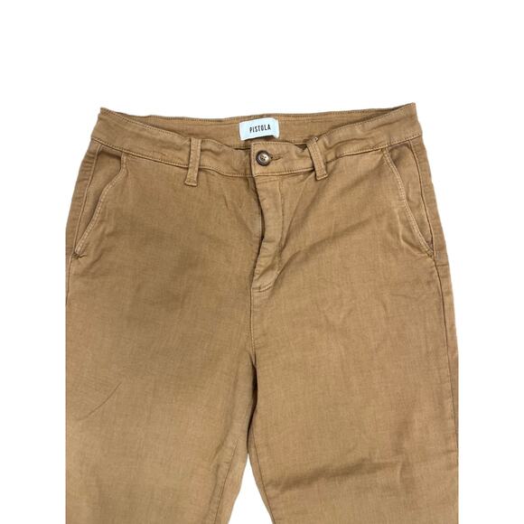 PISTOLA Capri Pants in Khaki Size‎ 29 Zip Fly Tapered Leg Flat Front Pockets - Picture 4 of 4